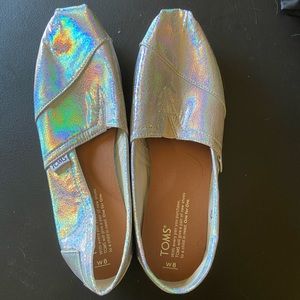 Toms Holographic Silver Classics Womens Size 8